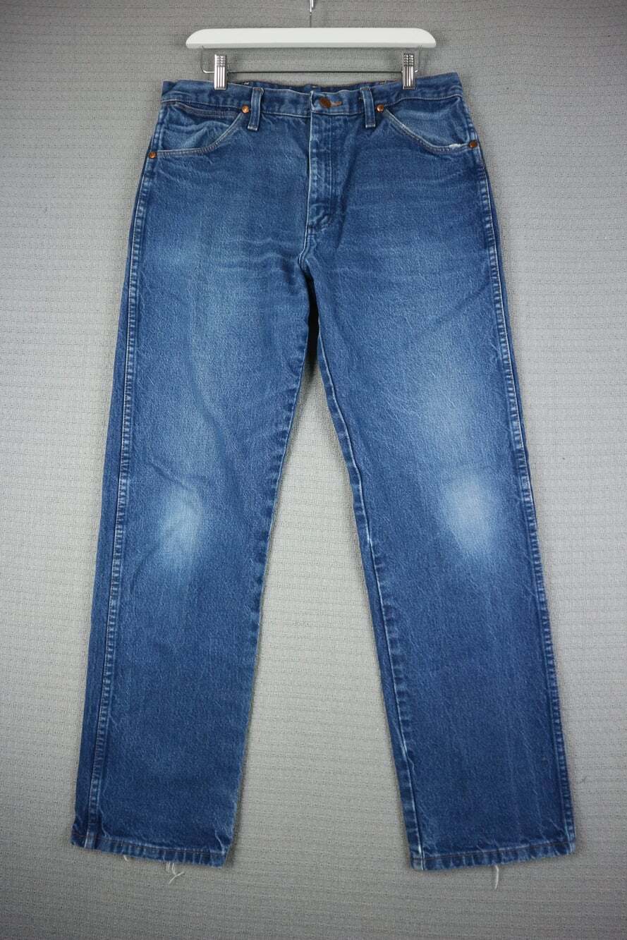 Wrangler 13MWZ Mens Blue Denim Jeans Cowboy Cut Original Fit 33x32